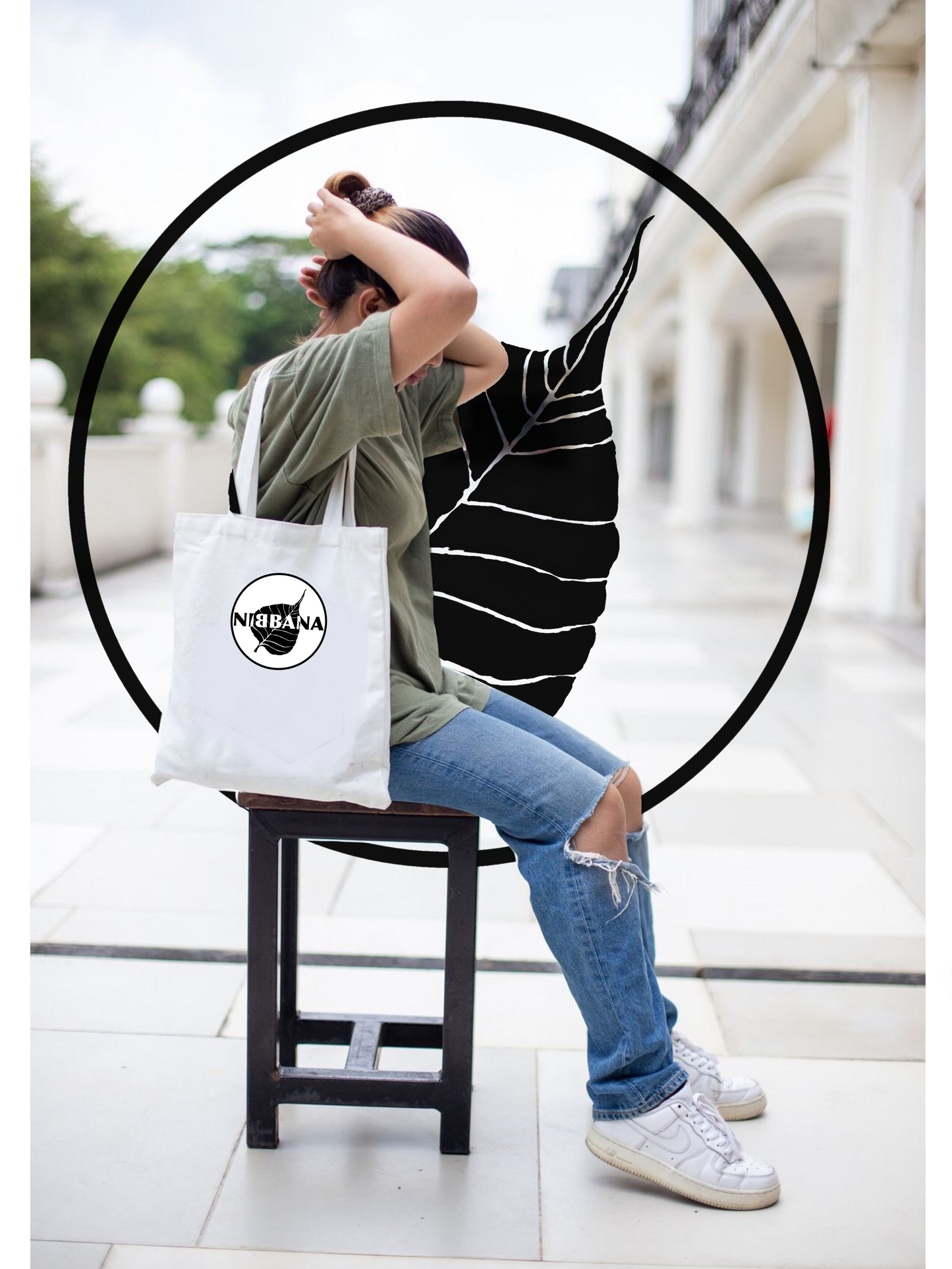 Nibbana Studio Zipper Tote Bag