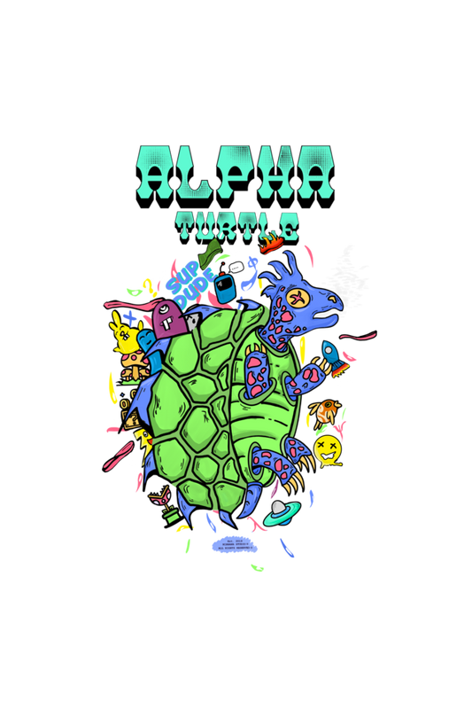 Alpha Turtle 0-5 years Kids Tshirt
