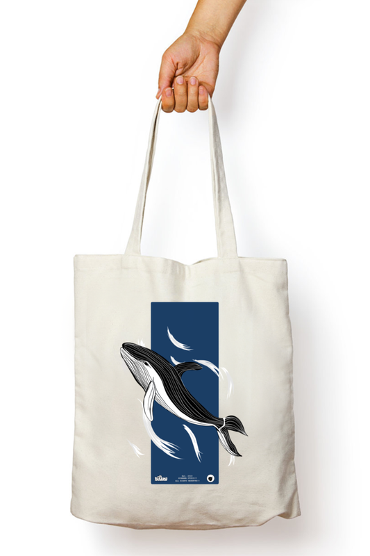 Shokunin Whale Zipper Tote Bag