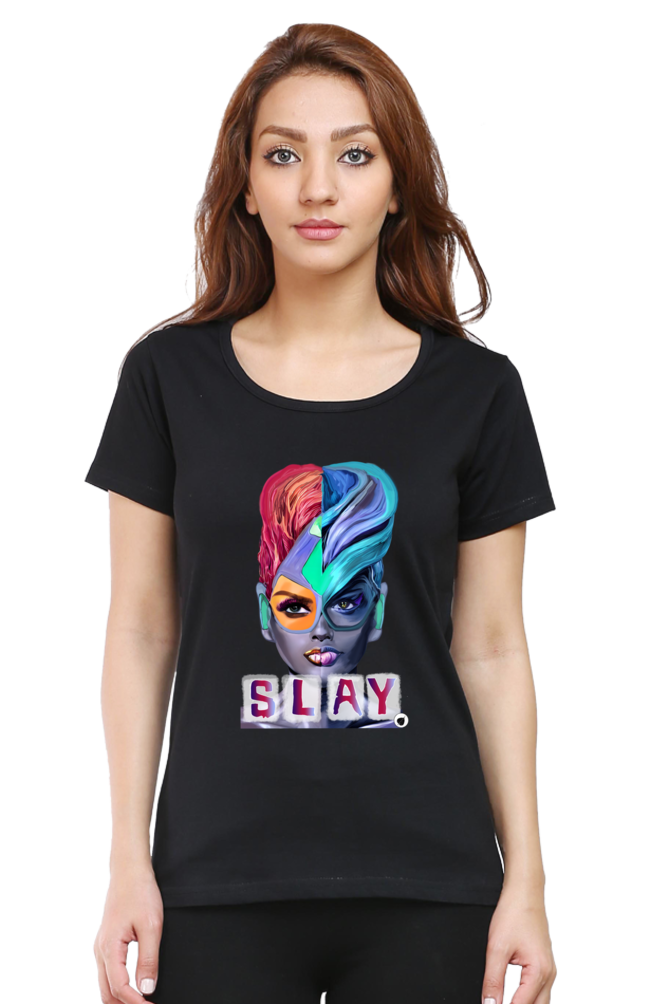 Slay Round Women's Neck tshirt