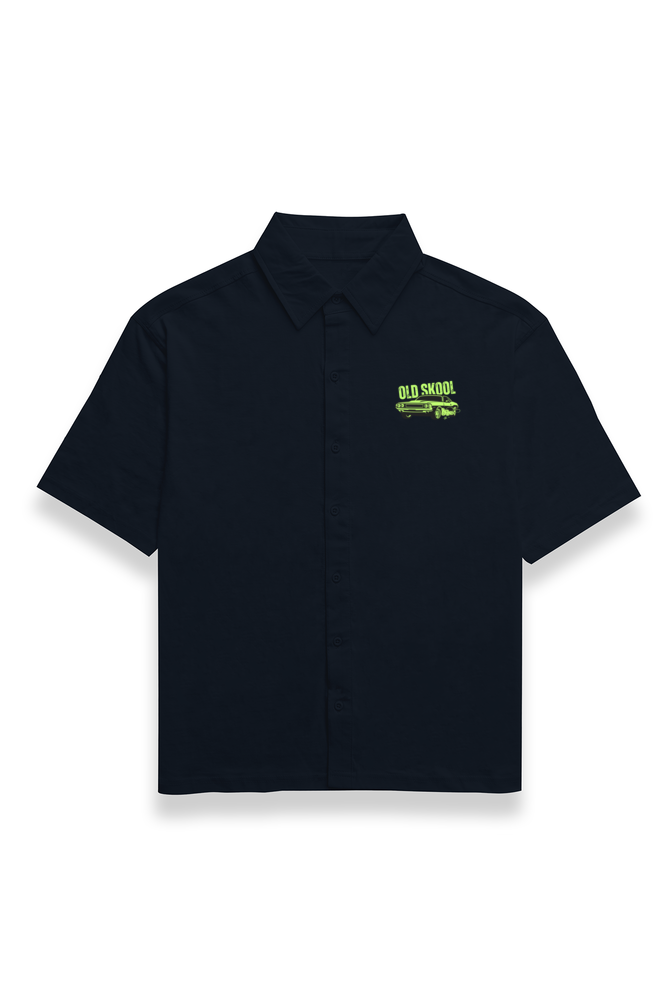 Old Skool Navy Blue Oversized Shirt