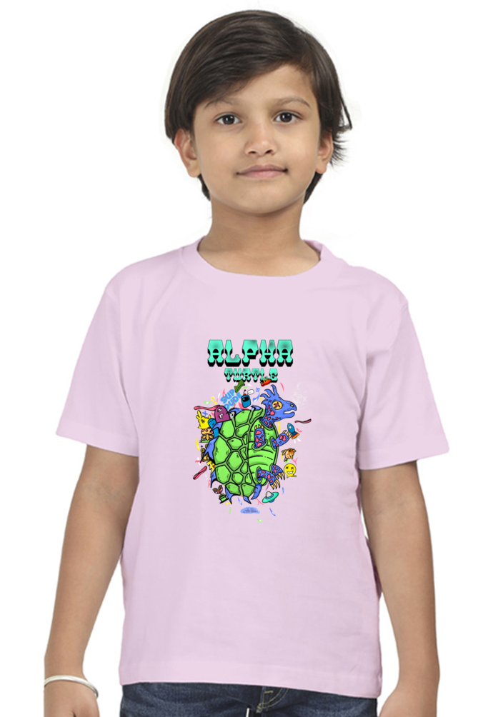 Alpha Turtle 0-5 years Kids Tshirt