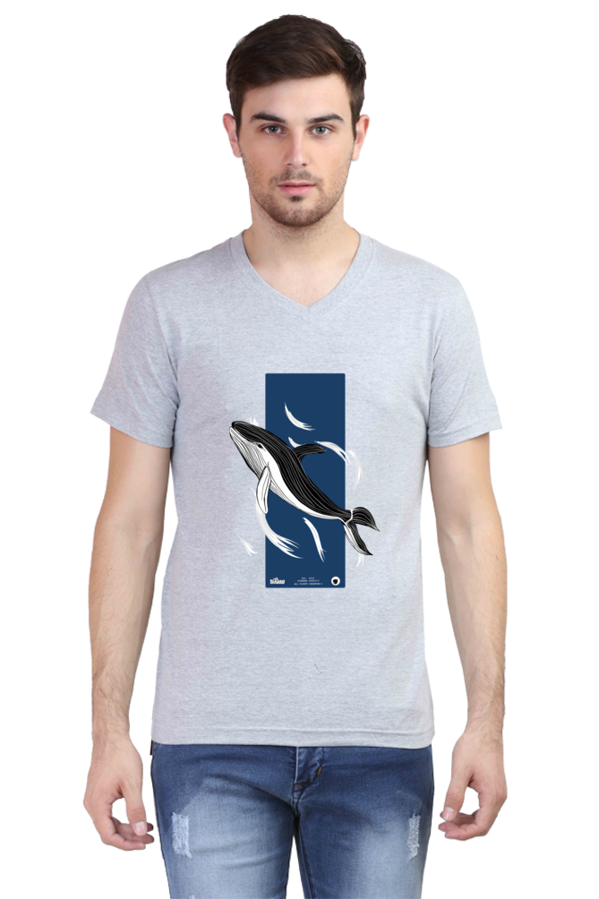 Shokunin Whale unisex V neck by NiSt