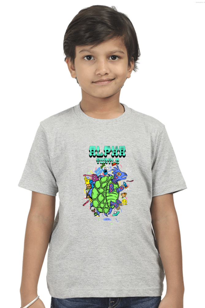 Alpha Turtle 0-5 years Kids Tshirt