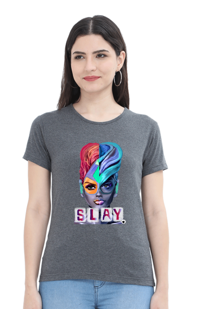 Slay Round Women's Neck tshirt
