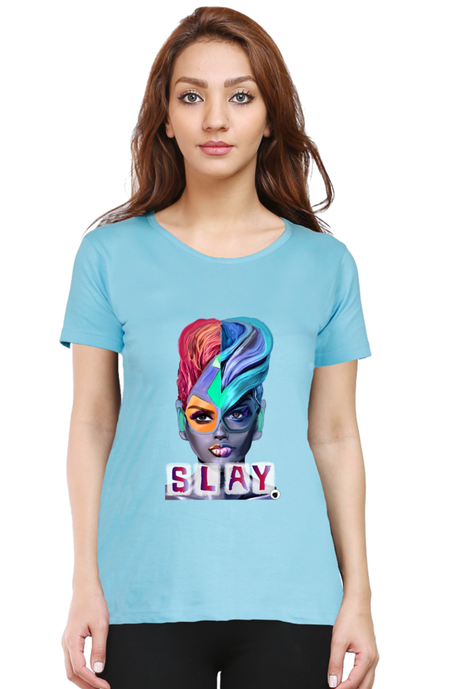 Slay Round Women's Neck tshirt