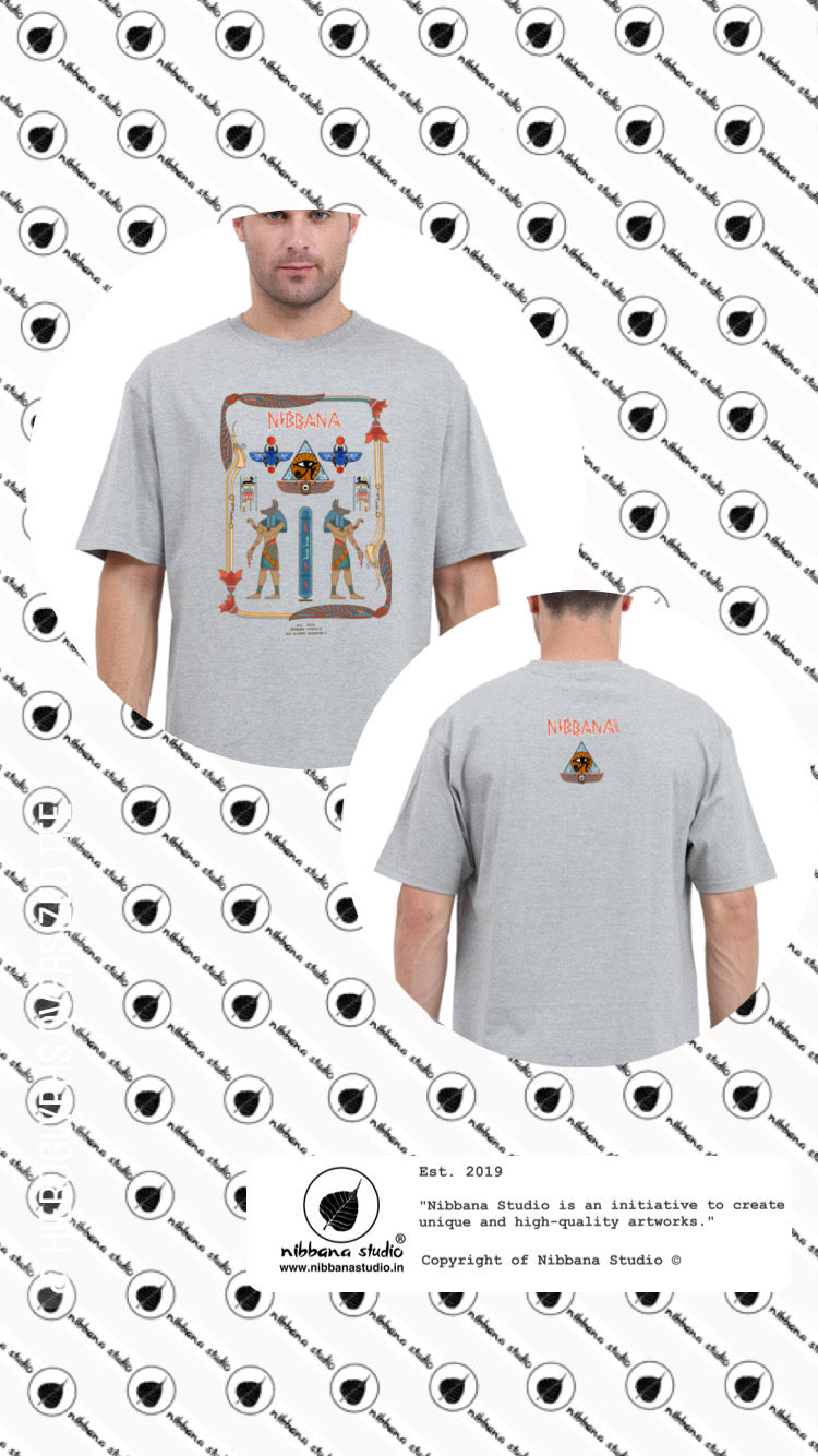 Hieroglyphics Egypt Oversized tshirt by Nibbana Studio