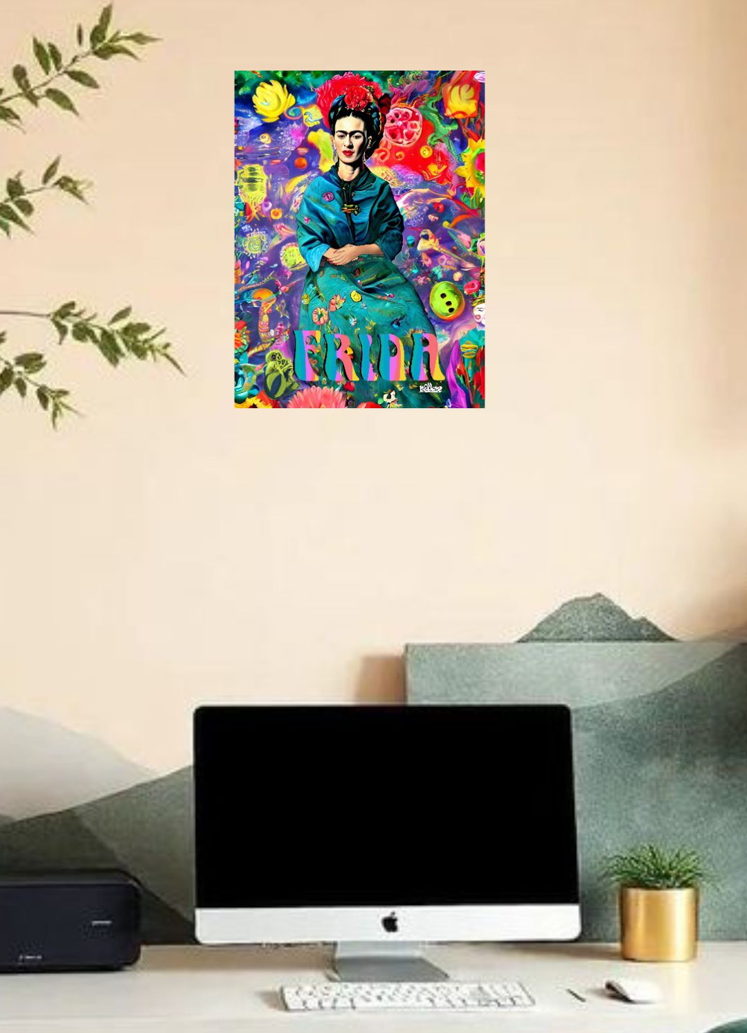 Frida Premium Metal Poster (39cm x 29 cm)