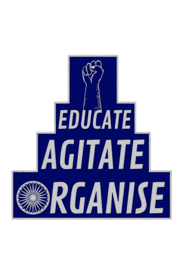 Educate Agitate Organise Embroidery Polo Half sleeve