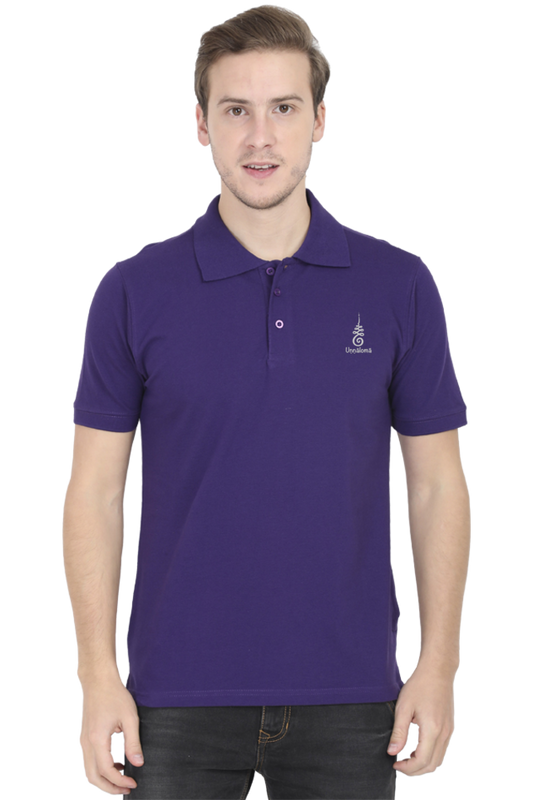 Unalome Embroidery design Polo Tshirt