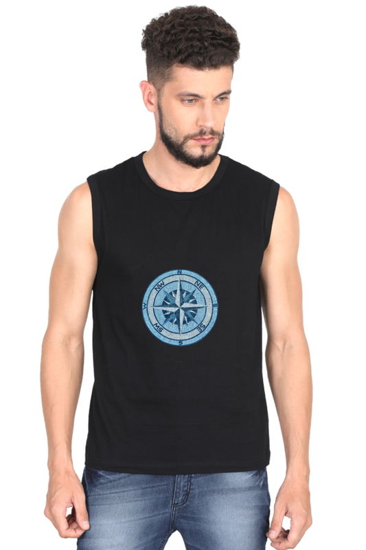 Compass Round Neck Sleeveless