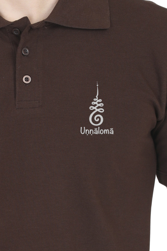 Unalome Embroidery design Polo Tshirt