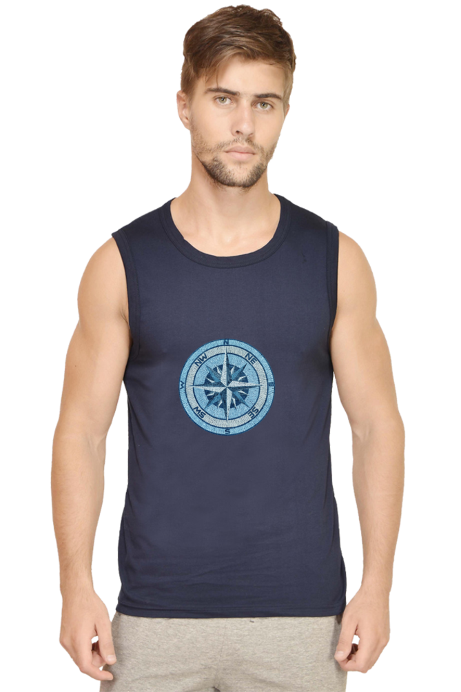 Compass Round Neck Sleeveless