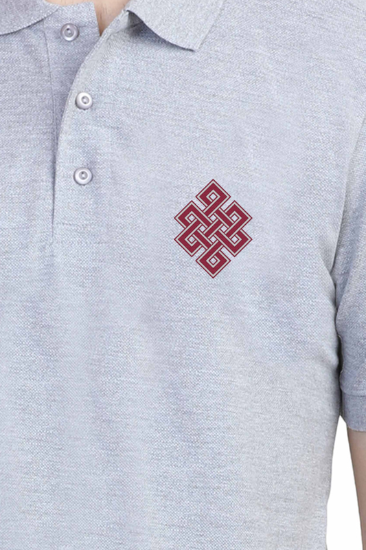 Unending knot Embroidery Polo Tshirt
