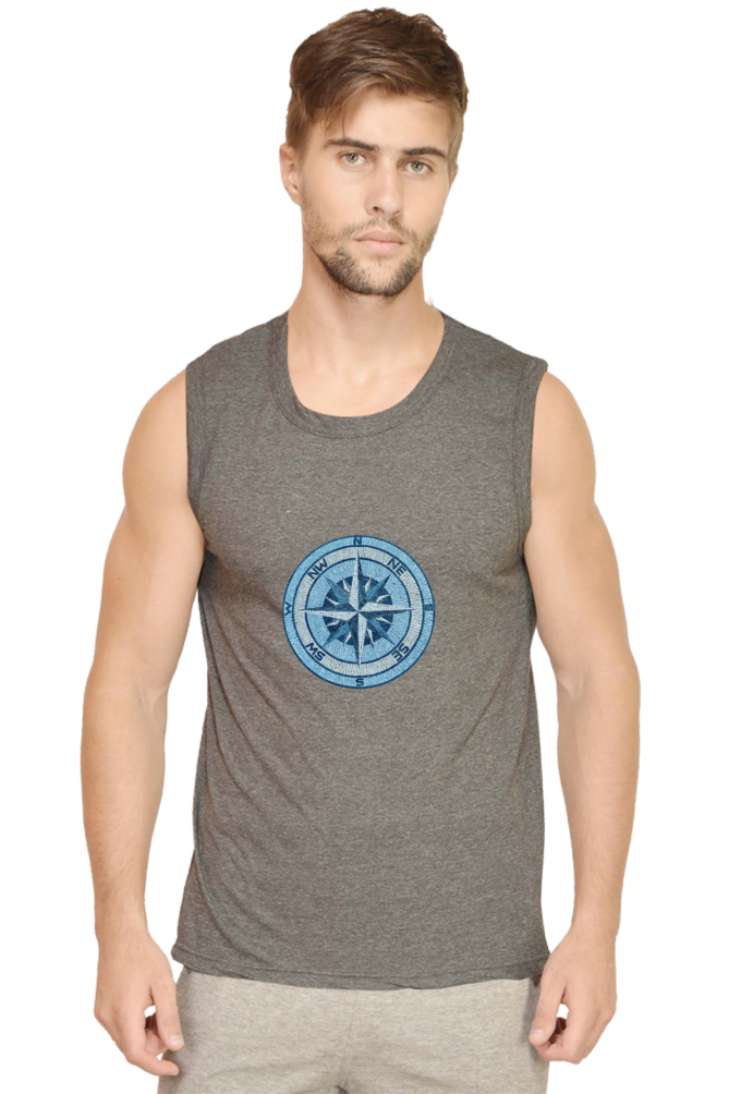 Compass Round Neck Sleeveless