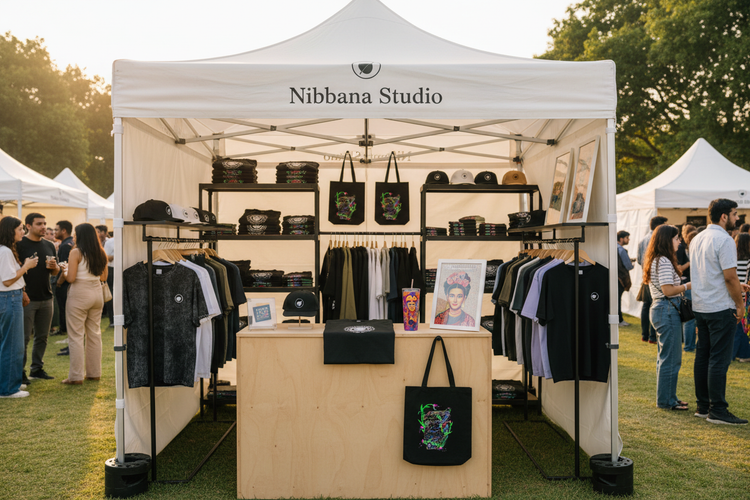 Nibbana Studio – White Promo Tent, Whole Collection