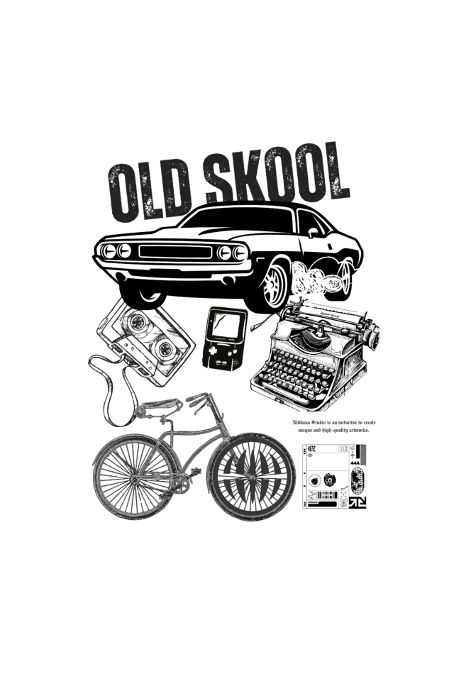 Old Skool B/w by Nibbana Studio