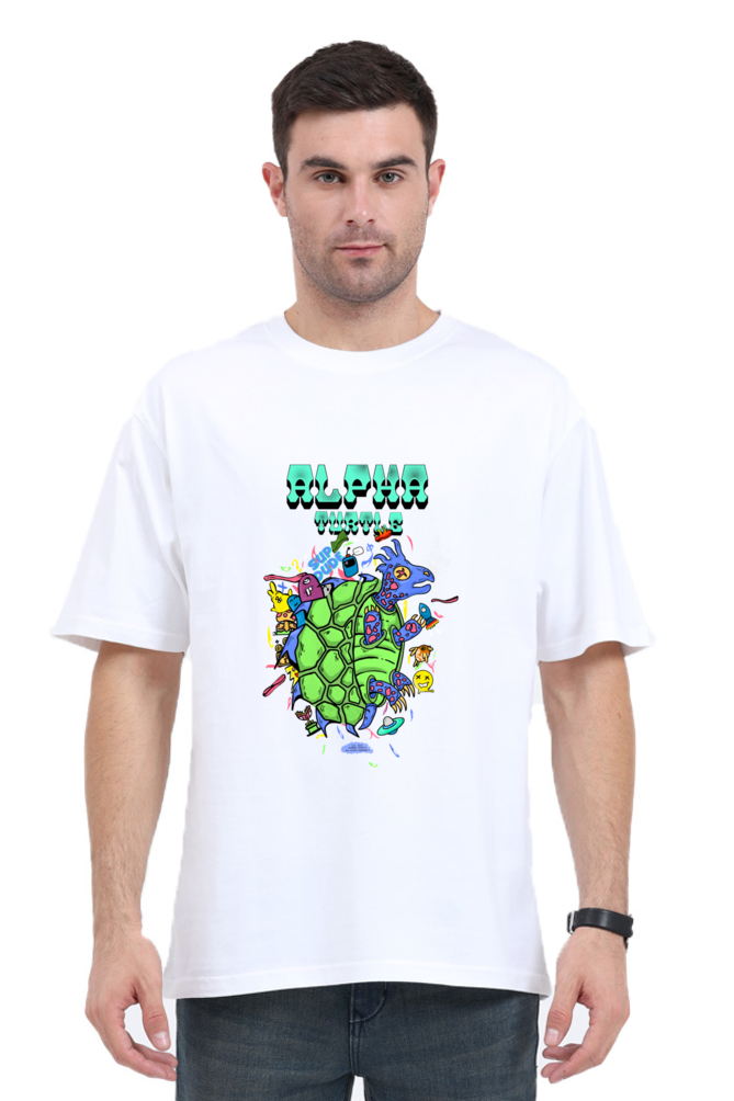 Alpha Turtle Unisex Oversized Tshirt