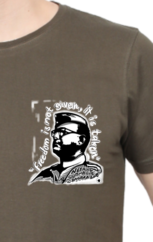 Netaji S C Bose unisex tshirt by Nibbana Studio