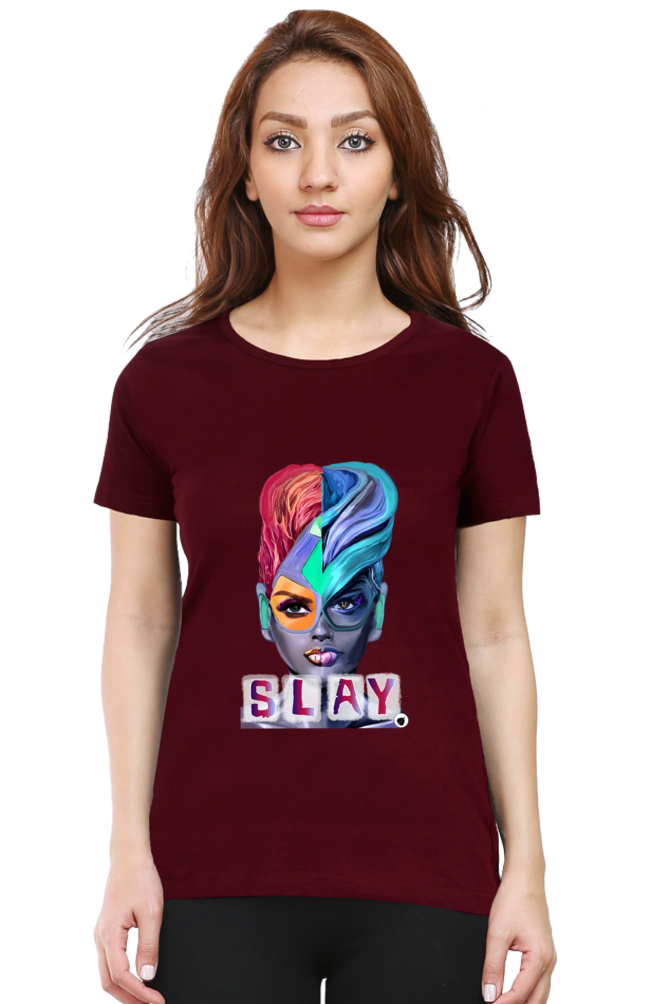 Slay Round Women's Neck tshirt
