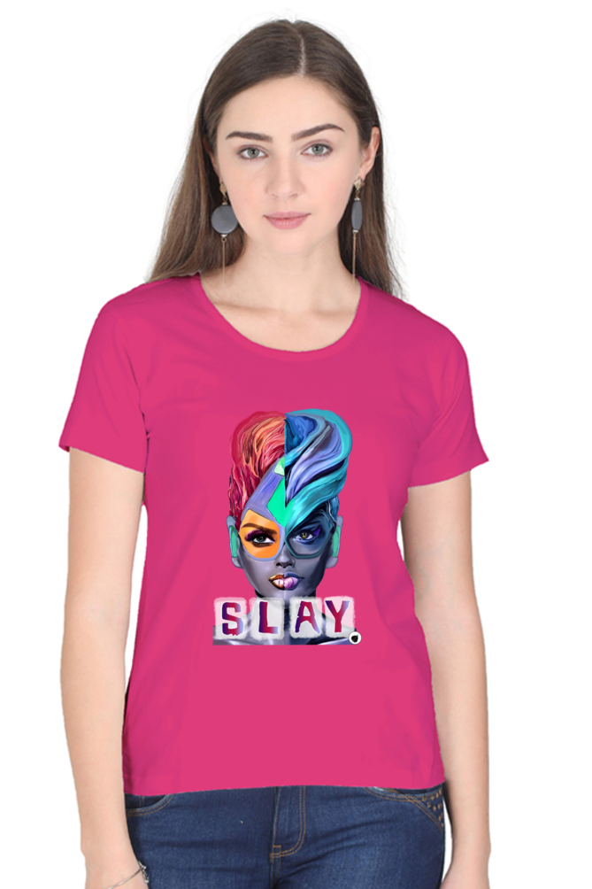 Slay Round Women's Neck tshirt