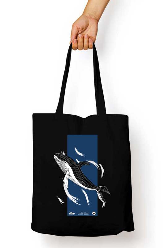 Shokunin Whale Zipper Tote Bag