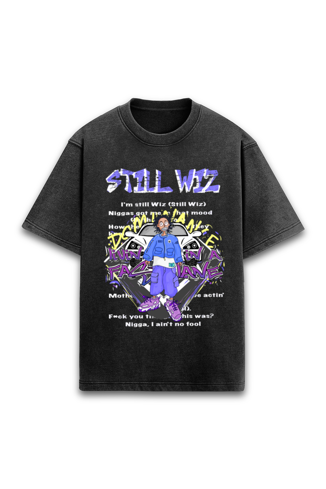 Still Wiz Acid Wash Oversized Tshirt