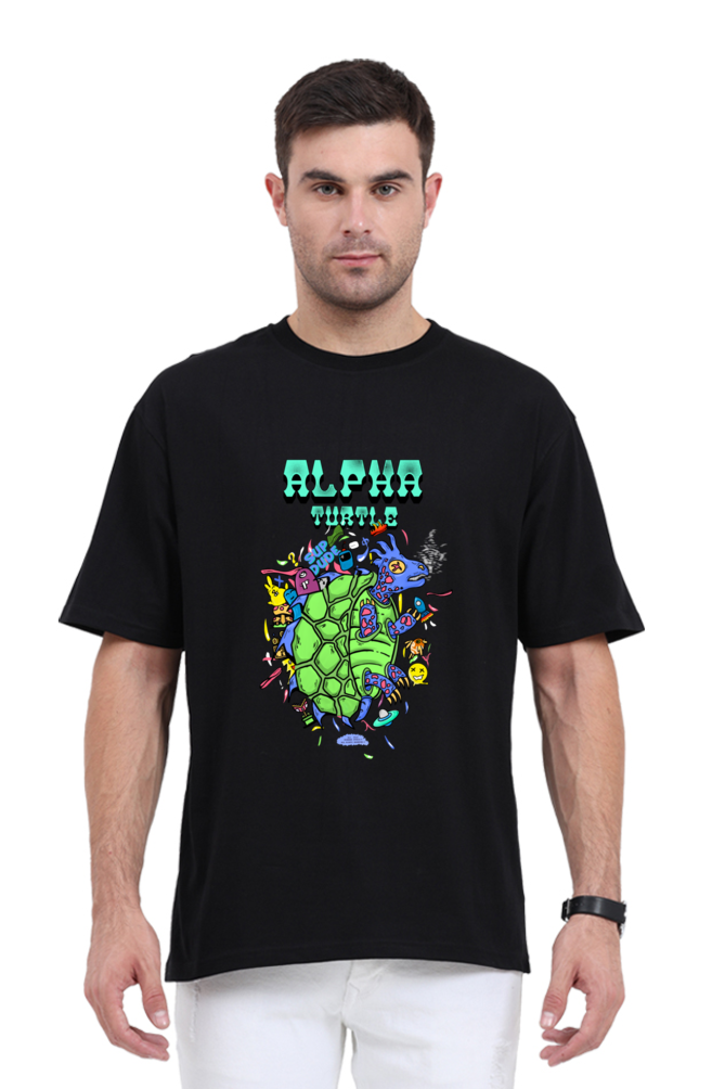 Alpha Turtle Unisex Oversized Tshirt