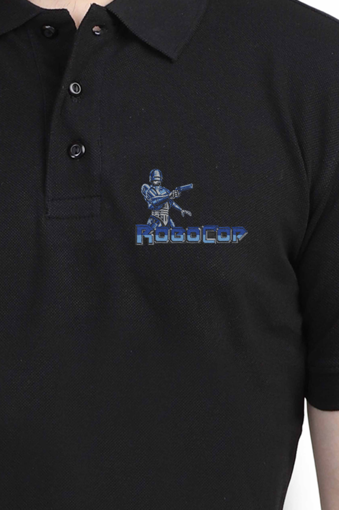 Robocop game Embroidery Polo tshirt