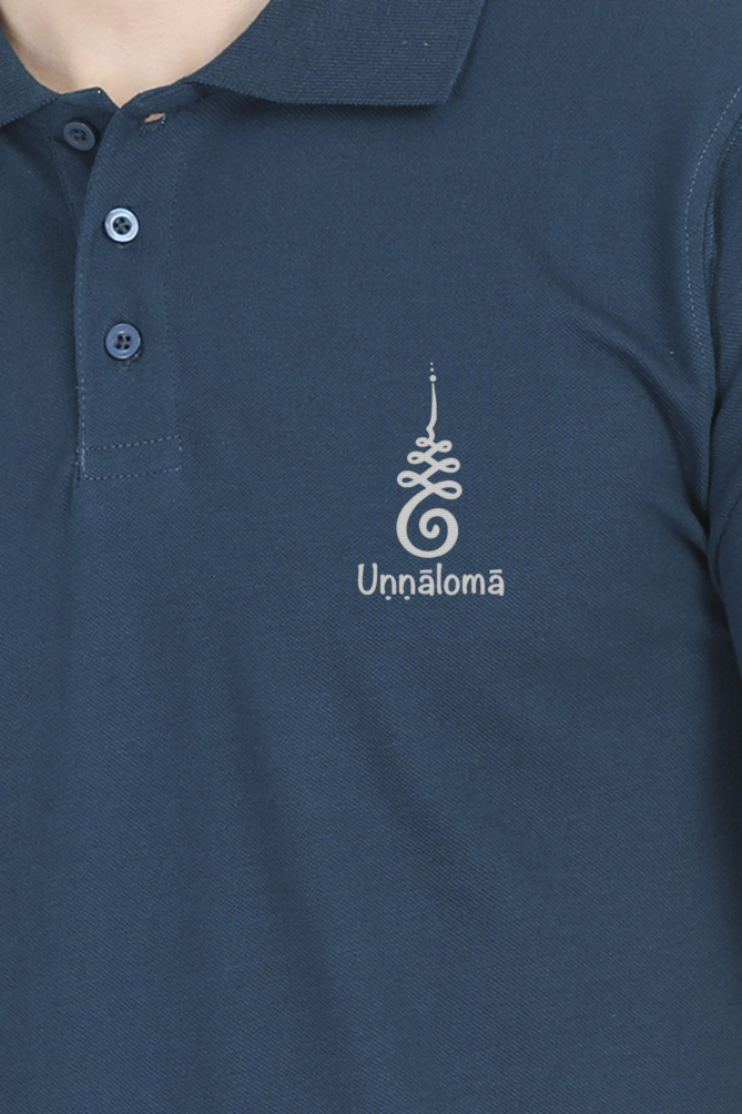 Unalome Embroidery design Polo Tshirt