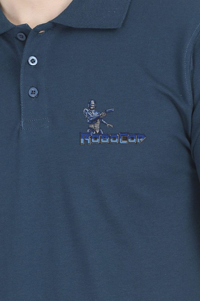 Robocop game Embroidery Polo tshirt
