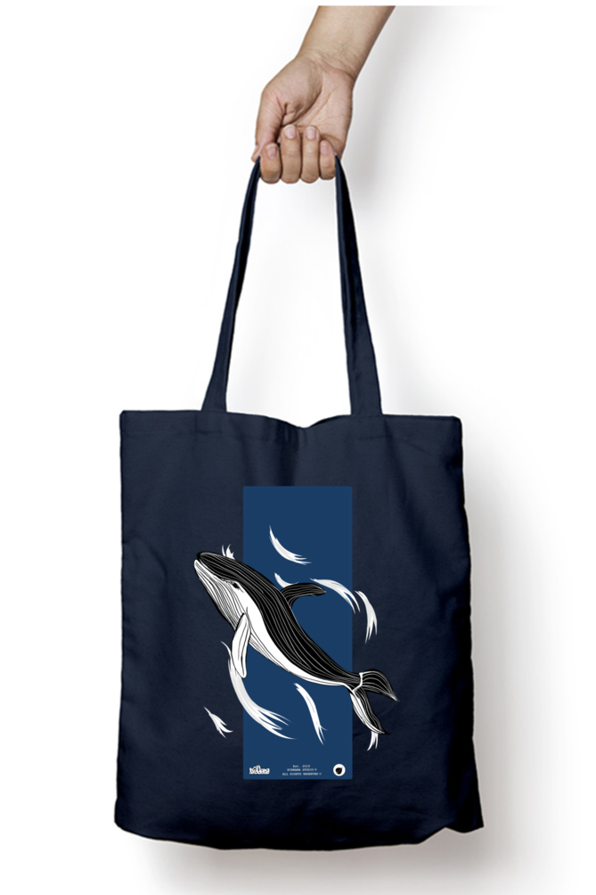 Shokunin Whale Zipper Tote Bag
