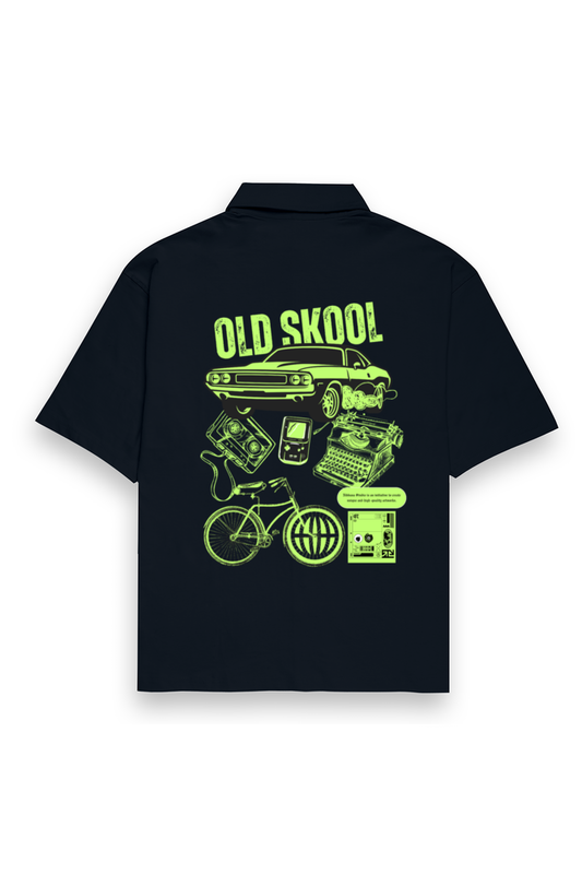 Old Skool Navy Blue Oversized Shirt