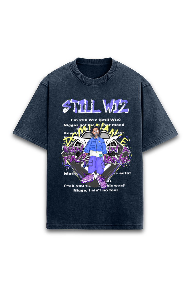 Still Wiz Acid Wash Oversized Tshirt
