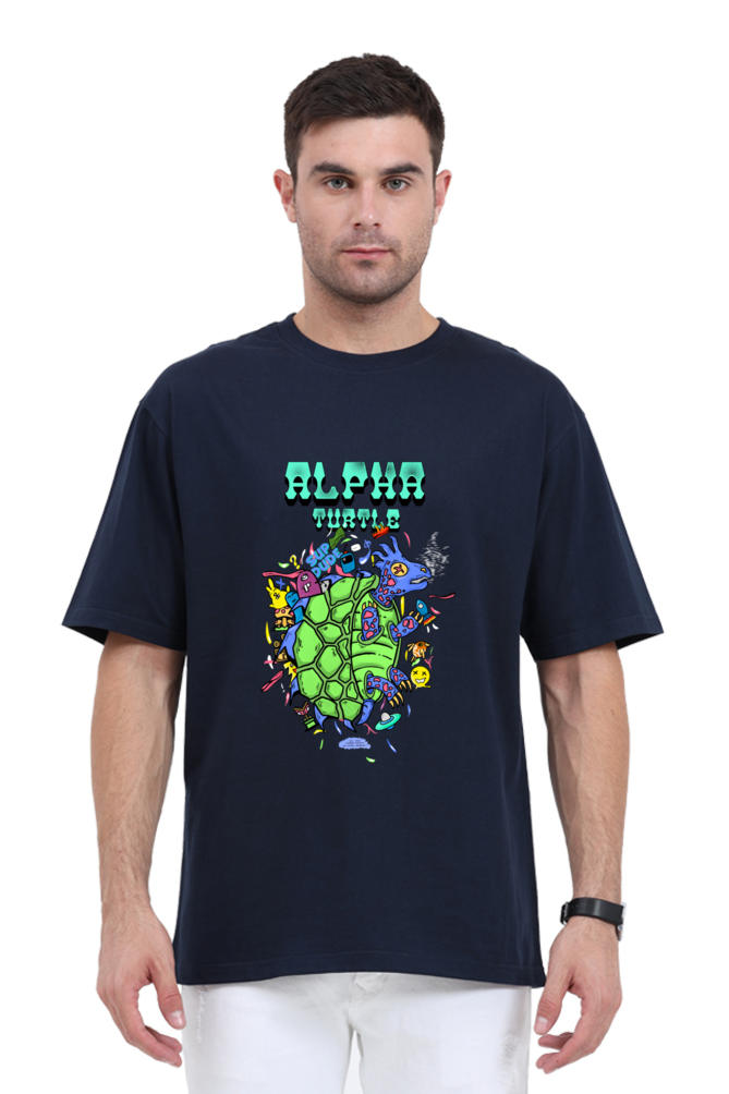 Alpha Turtle Unisex Oversized Tshirt
