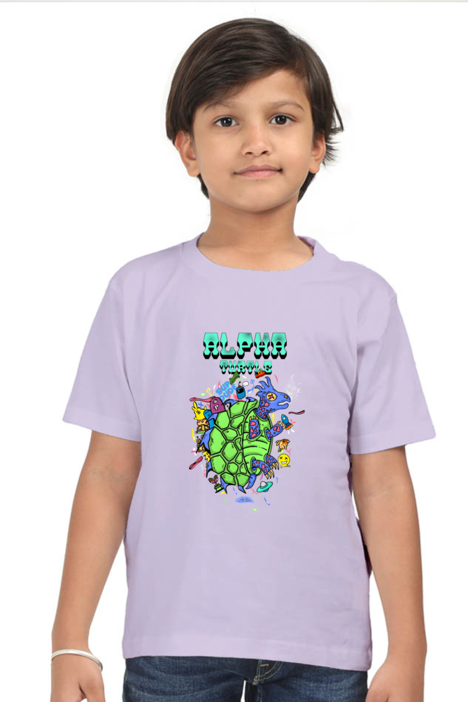 Alpha Turtle 0-5 years Kids Tshirt