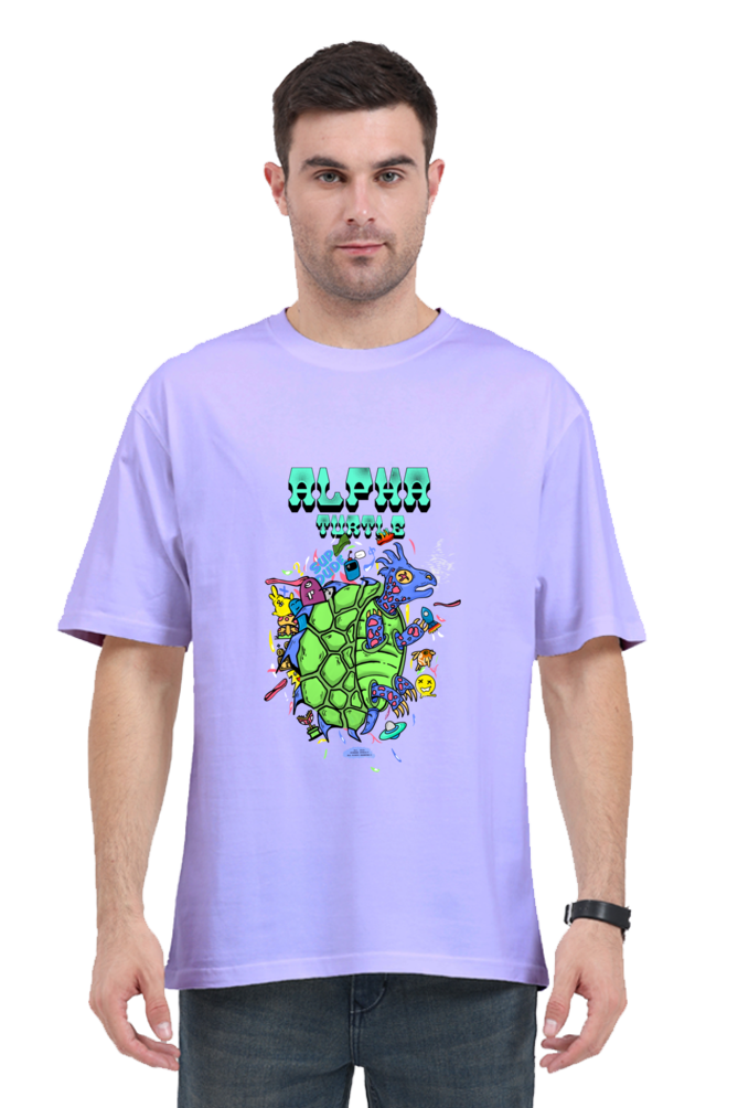 Alpha Turtle Unisex Oversized Tshirt