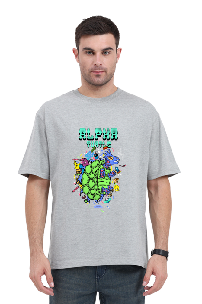 Alpha Turtle Unisex Oversized Tshirt
