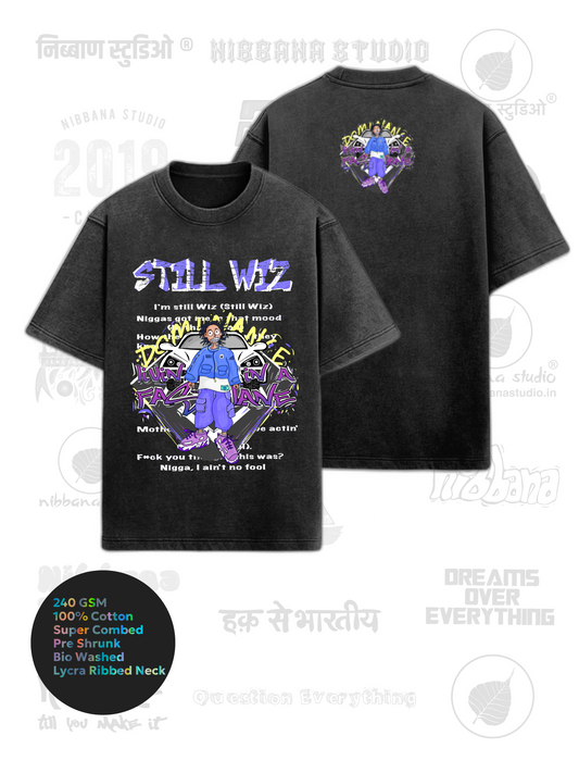 Still Wiz Acid Wash Oversized Tshirt