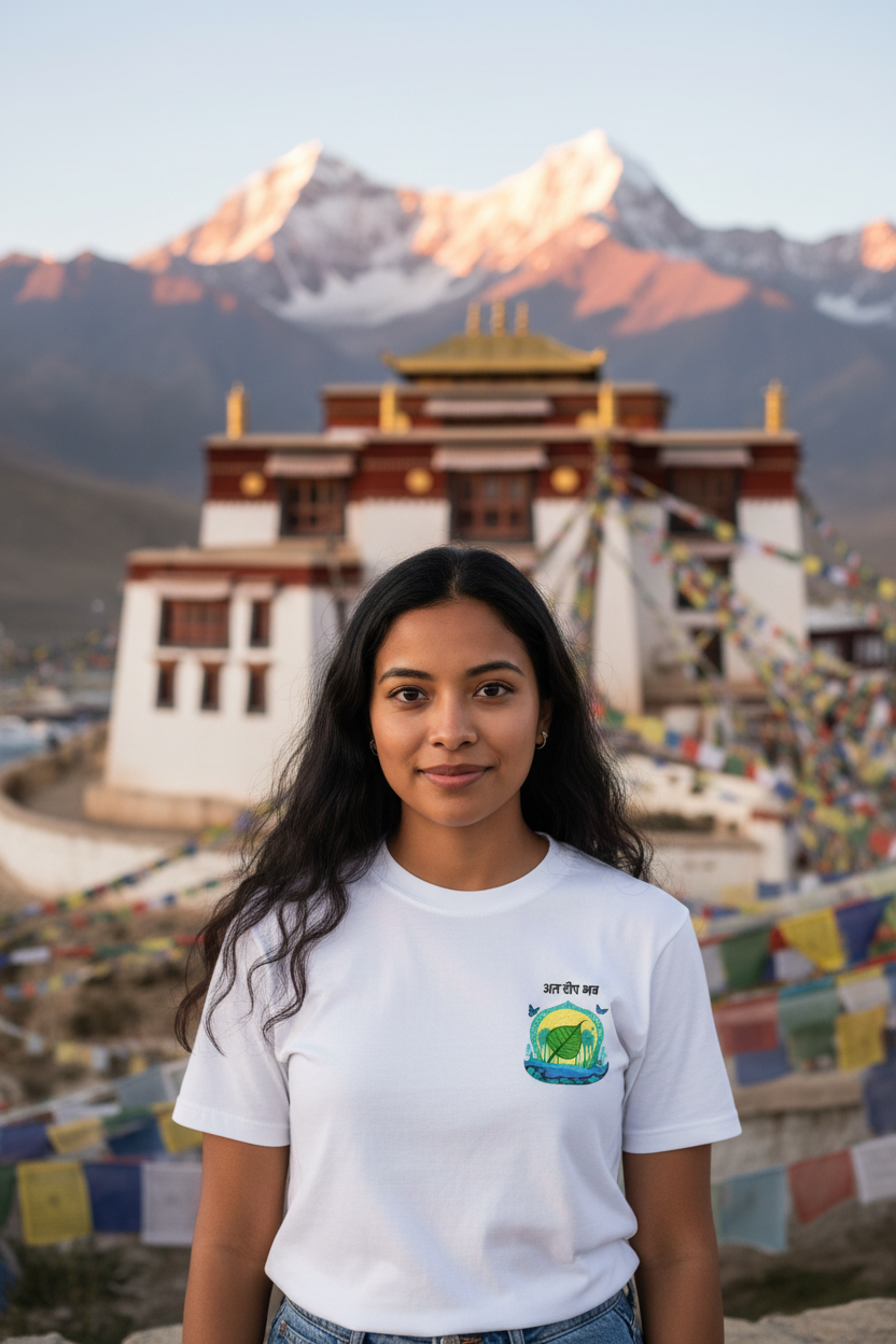 White front - Indian woman, Tibet