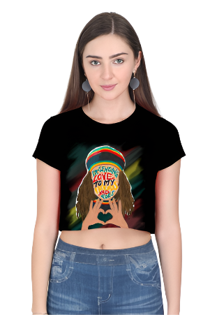 Rasta Girl crop top