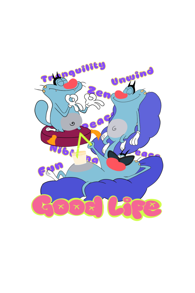 Oggy Good Life Oversized Tee