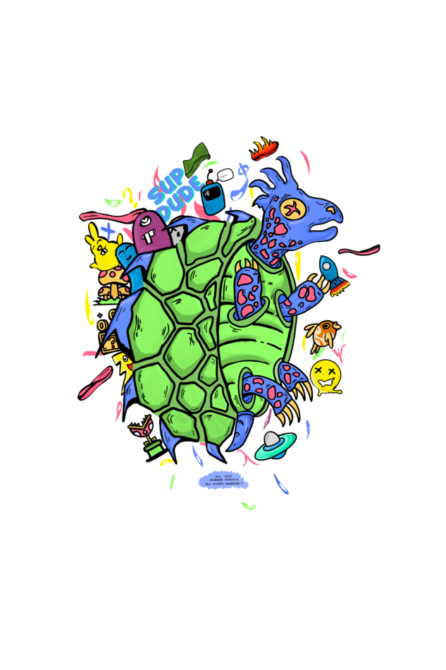 Alpha Turtle Tshirt By Nibbana Studio