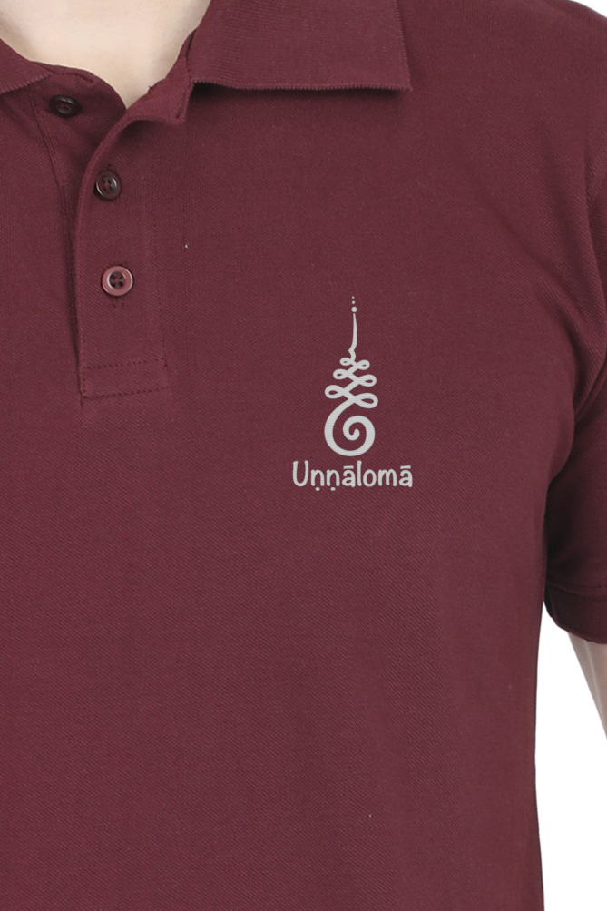 Unalome Embroidery design Polo Tshirt