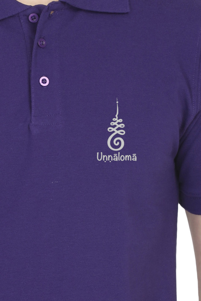 Unalome Embroidery design Polo Tshirt