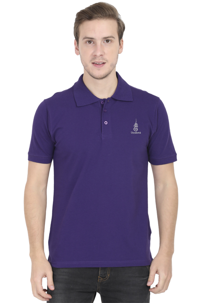 Unalome Embroidery design Polo Tshirt