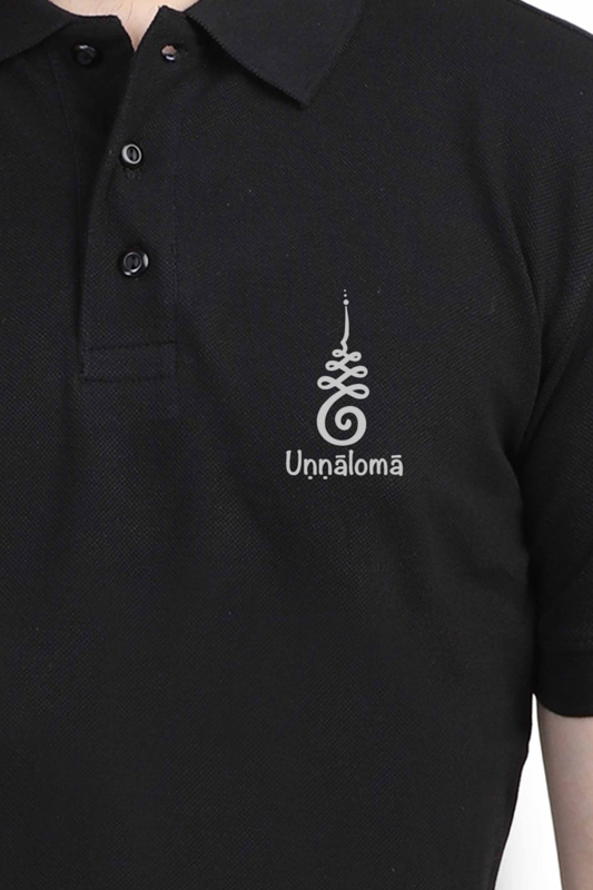 Unalome Embroidery design Polo Tshirt