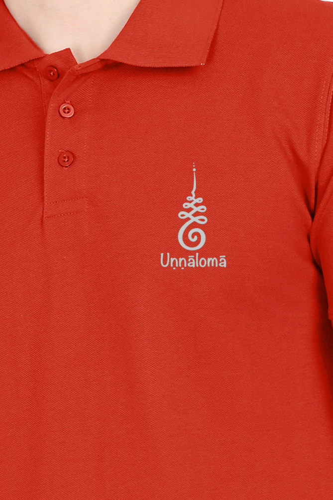 Unalome Embroidery design Polo Tshirt