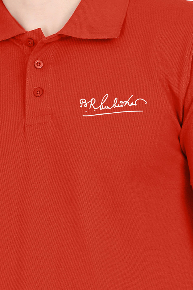 Dr. Ambedkar signature polo tshirt