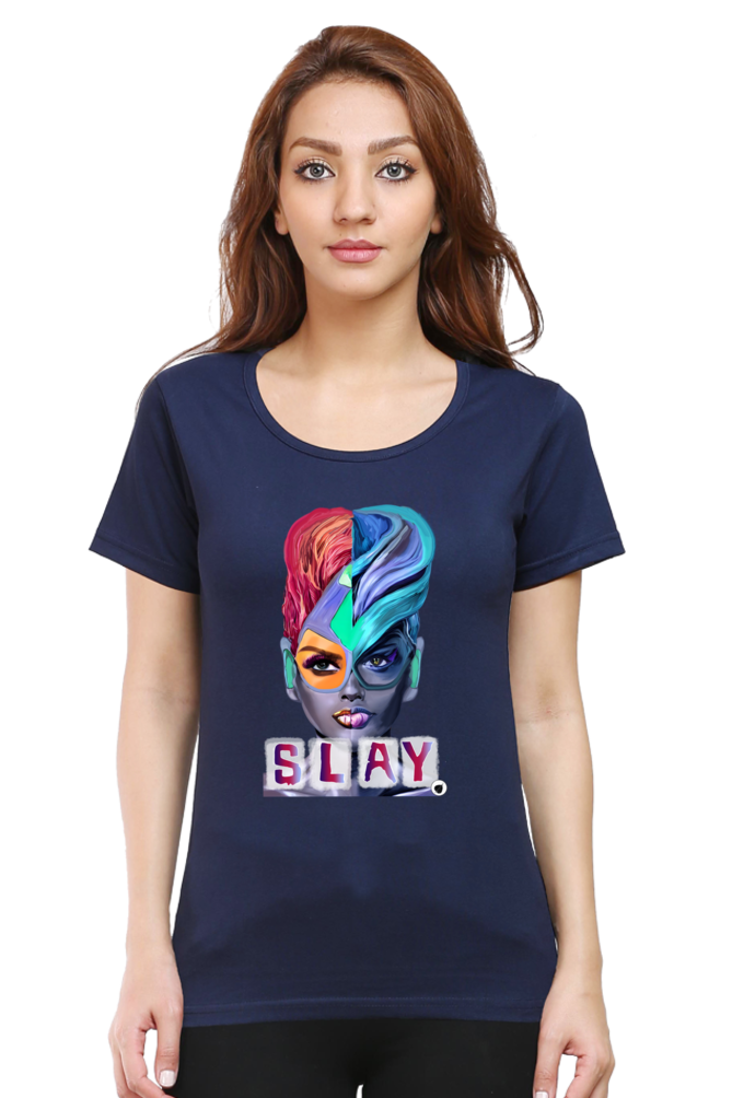 Slay Round Women's Neck tshirt